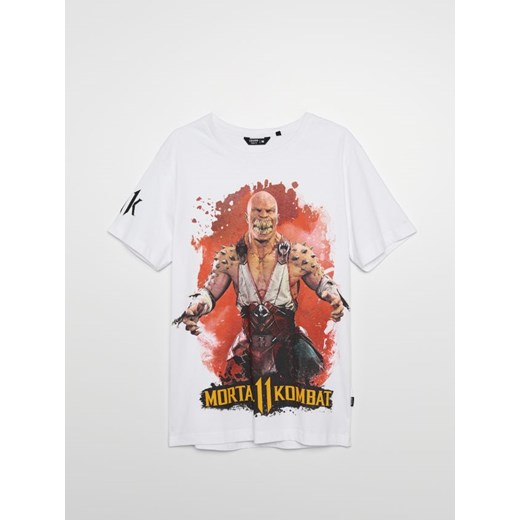 Cropp - Koszulka z nadrukiem Mortal Kombat - biały Cropp XS wyprzedaż Cropp