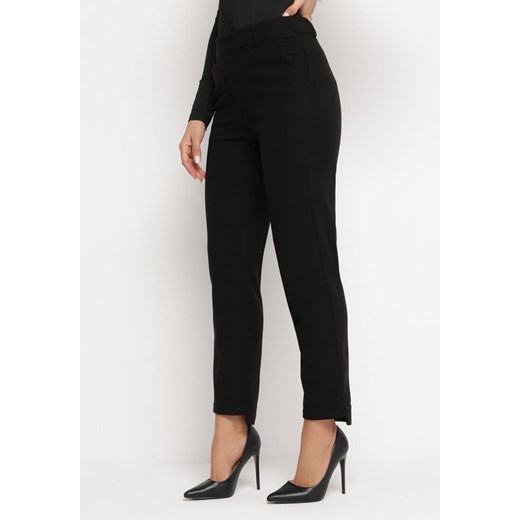 Czarne Spodnie Garniturowe z Wysokim Stanem Sonajeet ze sklepu Born2be Odzież w kategorii Spodnie damskie - zdjęcie 164953222