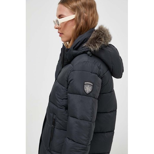 Superdry kurtka damska kolor czarny zimowa ze sklepu ANSWEAR.com w kategorii Kurtki damskie - zdjęcie 165004480