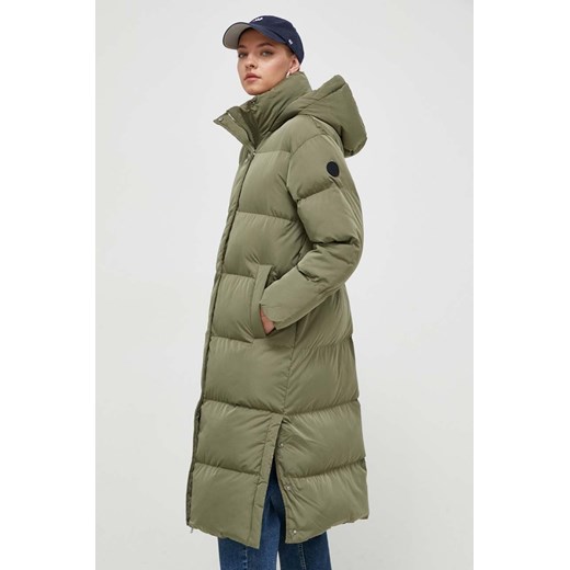 Zielona kurtka damska Superdry długa 