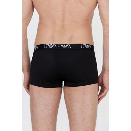 EMPORIO ARMANI Czarne bokserki z białym logo 3 pack, Rozmiar M Emporio Armani M wyprzedaż outfit.pl