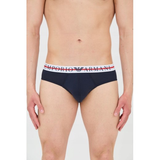 EMPORIO ARMANI Slipy granatowe 3-pack, Rozmiar XL ze sklepu outfit.pl w kategorii Majtki męskie - zdjęcie 165006753
