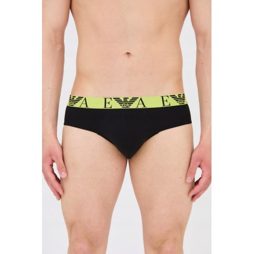 EMPORIO ARMANI Slipy 3-pack czarne, zielone, Rozmiar XXL ze sklepu outfit.pl w kategorii Majtki męskie - zdjęcie 165006803