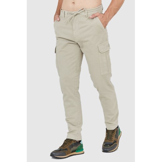 AERONAUTICA MILITARE Beżowe spodnie męskie, Wybierz rozmiar 46 ze sklepu outfit.pl w kategorii Spodnie męskie - zdjęcie 165007003