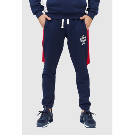 EA7 Granatowe spodnie męskie Olimpia milano, Wybierz rozmiar S ze sklepu outfit.pl w kategorii Spodnie męskie - zdjęcie 165007061