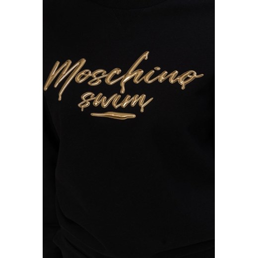 MOSCHINO Czarna bluza ze złotym logo, Rozmiar M Moschino S okazja outfit.pl