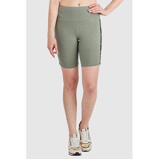 GUESS Zielone legginsy damskie z lampasami, Rozmiar XS ze sklepu outfit.pl w kategorii Szorty - zdjęcie 165008110