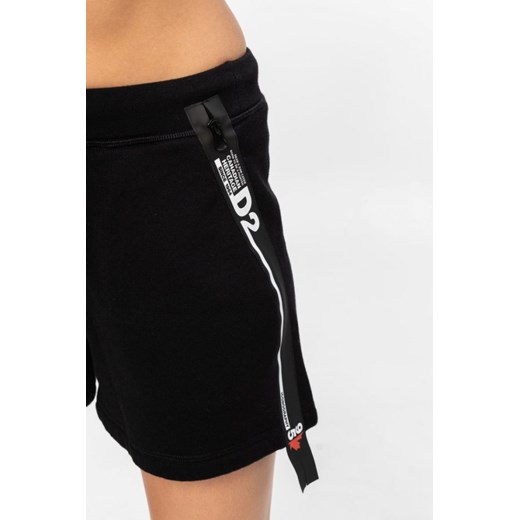 DSQUARED2 Czarne szorty damskie z zamkami, Rozmiar M Dsquared2 S wyprzedaż outfit.pl