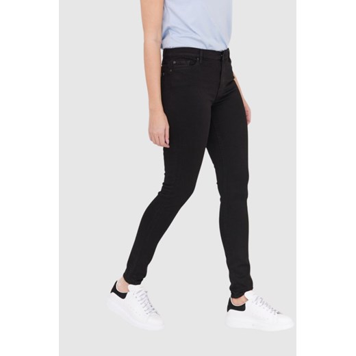 7 FOR ALL MANKIND Czarne jeansy damskie z wysokim stanem HW SKINNY SLIM ILLUSION RINSED BLACK, Rozmiar 26 ze sklepu outfit.pl w kategorii Jeansy damskie - zdjęcie 165008241