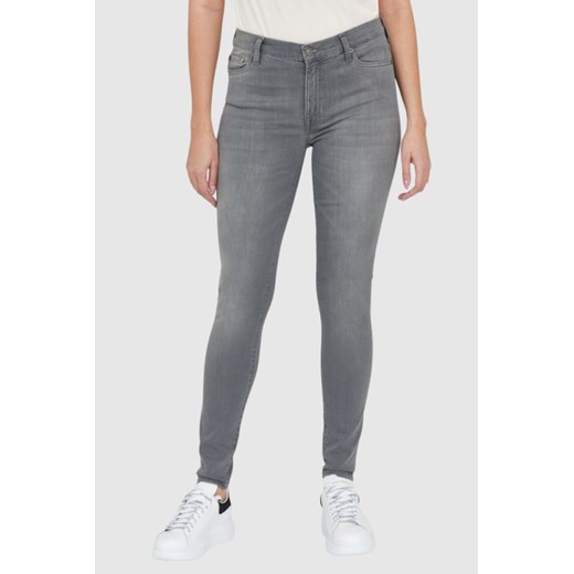7 FOR ALL MANKIND Szare jeansy z wysokim stanem HW SKINNY, Rozmiar 26 ze sklepu outfit.pl w kategorii Jeansy damskie - zdjęcie 165008380