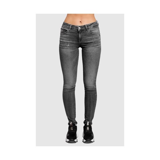 GUESS Szare jeansy damskie z brokatem, Wybierz rozmiar 25/30 ze sklepu outfit.pl w kategorii Jeansy damskie - zdjęcie 165008412