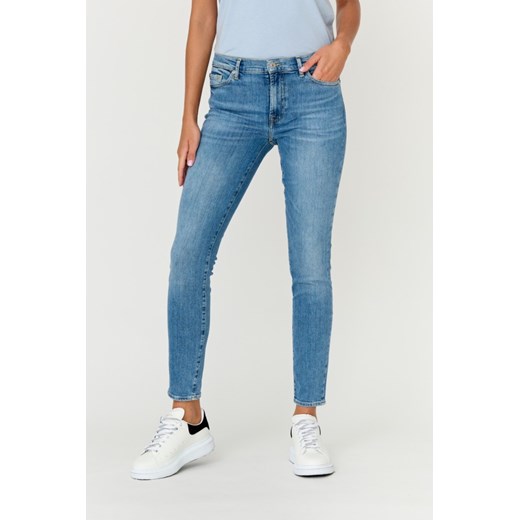 7 FOR ALL MANKIND Niebieskie jeansy SLIM ILLUSION WITHIN, Rozmiar 26 ze sklepu outfit.pl w kategorii Jeansy damskie - zdjęcie 165008453