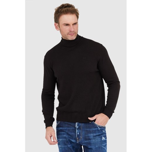 LA MARTINA Czarny sweter męski z golfem, Rozmiar XL ze sklepu outfit.pl w kategorii Swetry męskie - zdjęcie 165009014