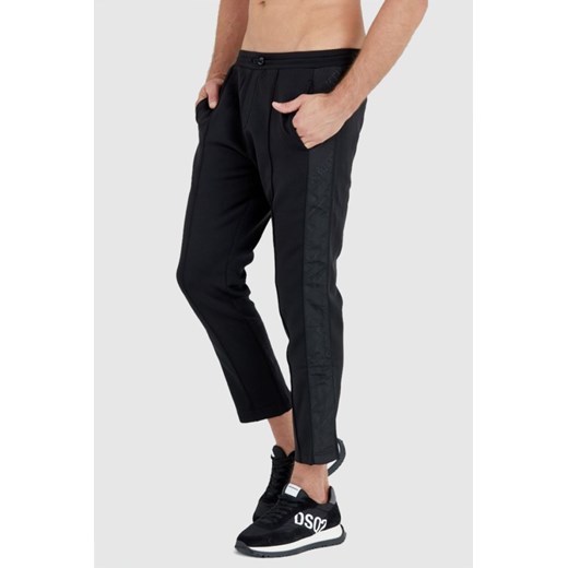 LA MARTINA Czarne spodnie dresowe z lampasami, Wybierz rozmiar L ze sklepu outfit.pl w kategorii Spodnie męskie - zdjęcie 165009161