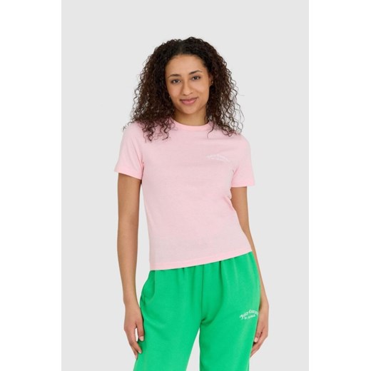 JUICY COUTURE Różowy t-shirt damski haylee recycled z haftowanym logo, Wybierz rozmiar S ze sklepu outfit.pl w kategorii Bluzki damskie - zdjęcie 165009182