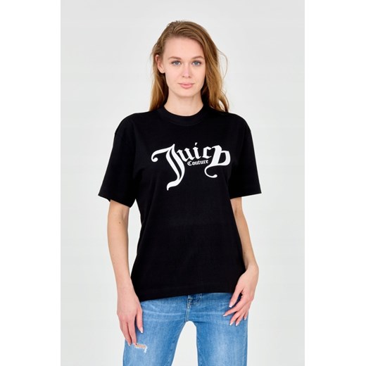 JUICY COUTURE Czarny t-shirt damski Amanza, Wybierz rozmiar M ze sklepu outfit.pl w kategorii Bluzki damskie - zdjęcie 165009553
