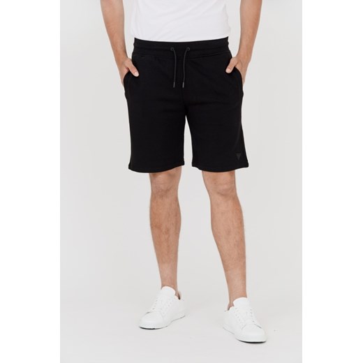 GUESS Czarne dresowe szorty męskie, Rozmiar XXL ze sklepu outfit.pl w kategorii Spodenki męskie - zdjęcie 165009564