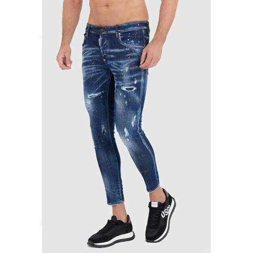 DSQUARED2 Granatowe jeansy super twinkie jeans, Wybierz rozmiar 46 ze sklepu outfit.pl w kategorii Jeansy męskie - zdjęcie 165009822