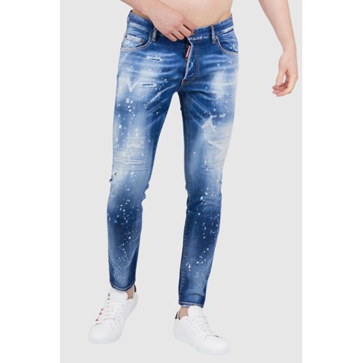 DSQUARED2 Niebieskie jeansy męskie super twinky jean, Wybierz rozmiar 46 ze sklepu outfit.pl w kategorii Jeansy męskie - zdjęcie 165010000