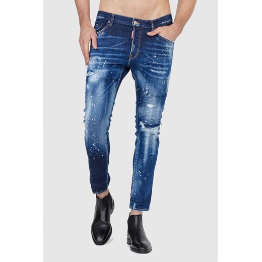 DSQUARED2 Niebieskie jeansy męskie Skater jean, Wybierz rozmiar 50 ze sklepu outfit.pl w kategorii Jeansy męskie - zdjęcie 165010034