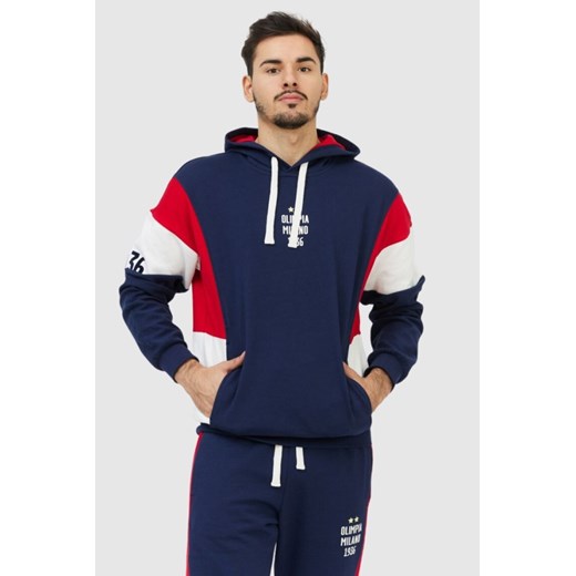 EA7 Granatowa bluza męska Olimpia milano, Rozmiar M ze sklepu outfit.pl w kategorii Bluzy męskie - zdjęcie 165010733