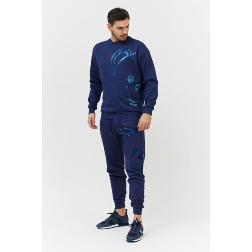MOSCHINO Granatowa bluza męska z misiem, Rozmiar M Moschino M outfit.pl wyprzedaż
