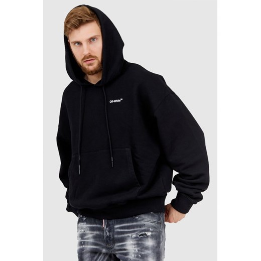 OFF-WHITE Czarna bluza męska z kapturem i nadrukiem, Rozmiar M Off White XL okazja outfit.pl