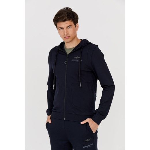 AERONAUTICA MILITARE Granatowa bluza męska, Rozmiar XL ze sklepu outfit.pl w kategorii Bluzy męskie - zdjęcie 165011163