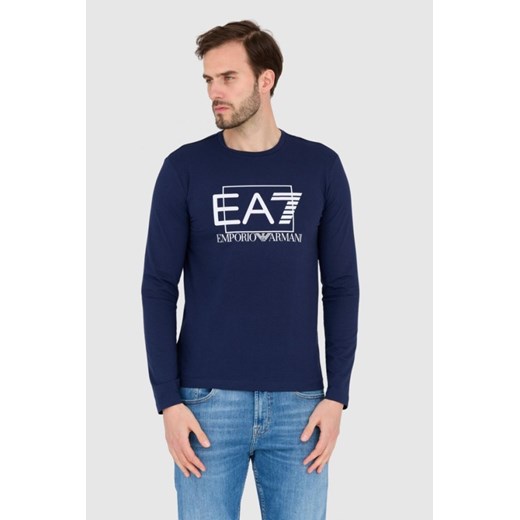 EA7 Longsleeve granatowy, Wybierz rozmiar XXL ze sklepu outfit.pl w kategorii T-shirty męskie - zdjęcie 165011411