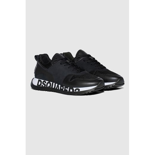 DSQUARED2 Czarne sneakersy z logo na podeszwie, Rozmiar 41 ze sklepu outfit.pl w kategorii Buty sportowe męskie - zdjęcie 165012260