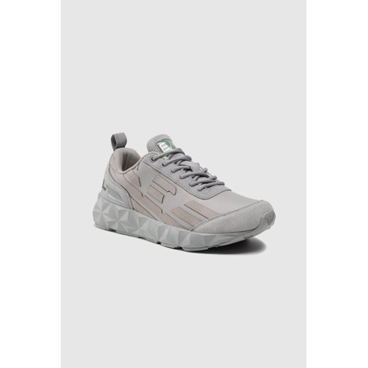 EA7 Szare sneakersy męskie z dużym logo, Rozmiar 41 1/3 ze sklepu outfit.pl w kategorii Buty sportowe męskie - zdjęcie 165012294