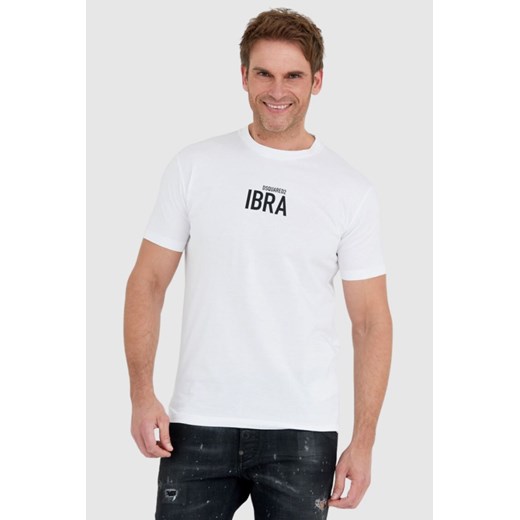 DSQUARED2 Biały t-shirt męski ibra, Wybierz rozmiar L ze sklepu outfit.pl w kategorii T-shirty męskie - zdjęcie 165013852