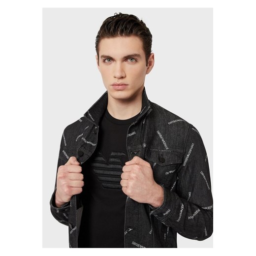 T-shirt męski Emporio Armani czarny z krótkim rękawem 