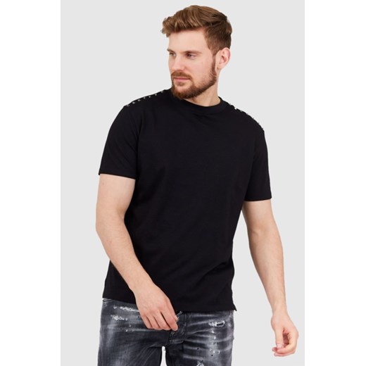 VALENTINO Czarny t-shirt męski z ćwiekami, Wybierz rozmiar M ze sklepu outfit.pl w kategorii T-shirty męskie - zdjęcie 165014393