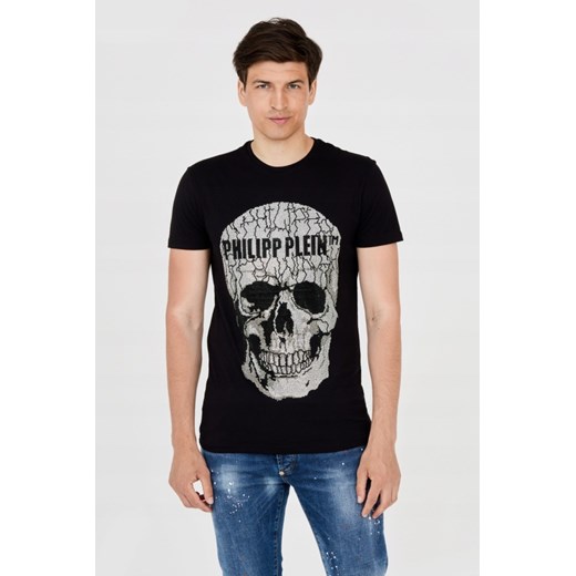 PHILIPP PLEIN T-shirt czarny z czaszką, Wybierz rozmiar XXL ze sklepu outfit.pl w kategorii T-shirty męskie - zdjęcie 165014451