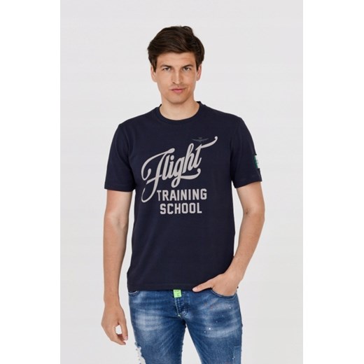 AERONAUTICA MILITARE Granatowy t-shirt męski, Rozmiar 3XL ze sklepu outfit.pl w kategorii T-shirty męskie - zdjęcie 165014514