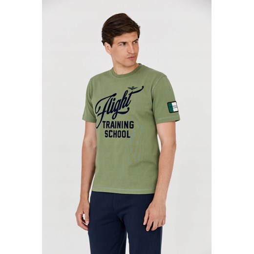 AERONAUTICA MILITARE Zielony t-shirt męski, Rozmiar 3XL Aeronautica Militare L wyprzedaż outfit.pl