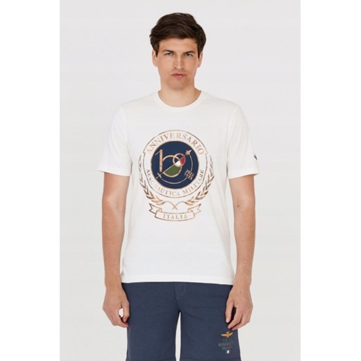 AERONAUTICA MILITARE Biały t-shirt męski, Rozmiar XXL ze sklepu outfit.pl w kategorii T-shirty męskie - zdjęcie 165014554