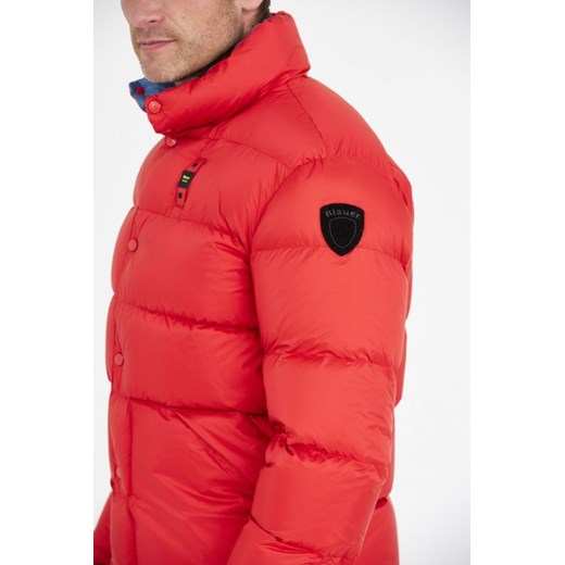 BLAUER Czerwona puchowa kurtka męska FLETCHER, Rozmiar L M promocja outfit.pl
