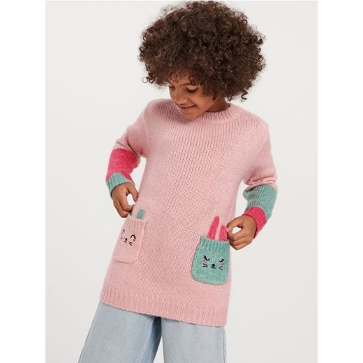 Sinsay - Sweter - różowy ze sklepu Sinsay w kategorii Swetry dziewczęce - zdjęcie 165016954