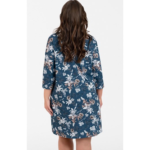 Bawełniana koszula nocna damska z rękawem 3/4 Madison, Kolor niebieski-wzór, Rozmiar XL, Italian Fashion ze sklepu Intymna w kategorii Koszule nocne - zdjęcie 165018502