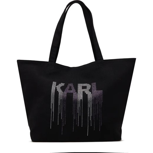 Karl Lagerfeld shopper bag duża czarna na ramię 