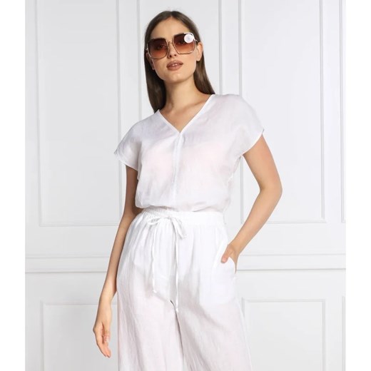 DKNY Lniana bluzka | Regular Fit ze sklepu Gomez Fashion Store w kategorii Bluzki damskie - zdjęcie 165022491