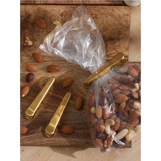 Sinsay - Klipsy do żywności 3 pack - złoty Sinsay Jeden rozmiar Sinsay