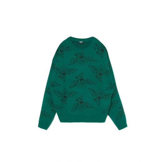 Cropp - Ciemnozielony sweter Rick and Morty - zielony ze sklepu Cropp w kategorii Swetry męskie - zdjęcie 165043894