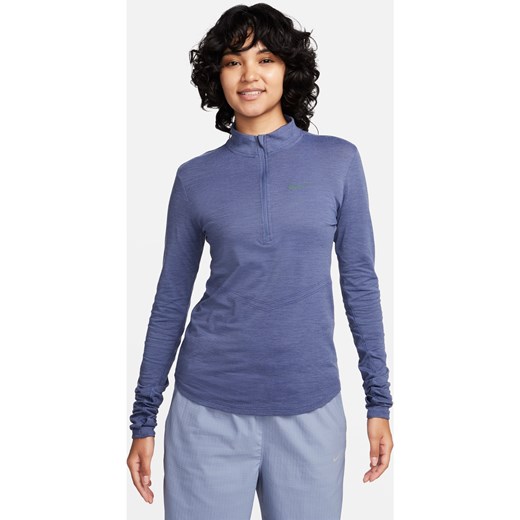 Damska koszulka z długim rękawem z wełny do biegania Nike Dri-FIT Swift - Niebieski ze sklepu Nike poland w kategorii Bluzki damskie - zdjęcie 165095101