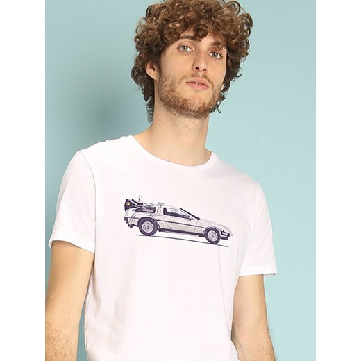 WOOOP Koszulka &quot;Delorean&quot; w kolorze białym ze sklepu Limango Polska w kategorii T-shirty męskie - zdjęcie 165096252