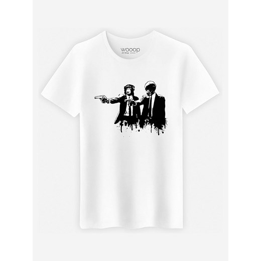 WOOOP Koszulka &quot;Monkey Intervention&quot; w kolorze białym ze sklepu Limango Polska w kategorii T-shirty męskie - zdjęcie 165096253