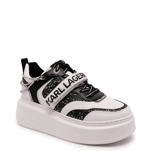 Buty sportowe damskie Karl Lagerfeld sneakersy sznurowane na platformie 