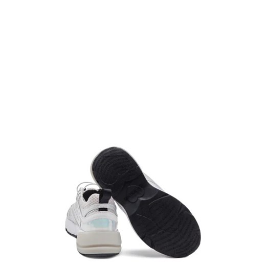 Buty sportowe damskie białe Love Moschino sneakersy z tworzywa sztucznego sznurowane 